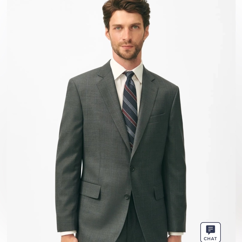 Charcoal Windowpane Explorer Regent Fit Jacket